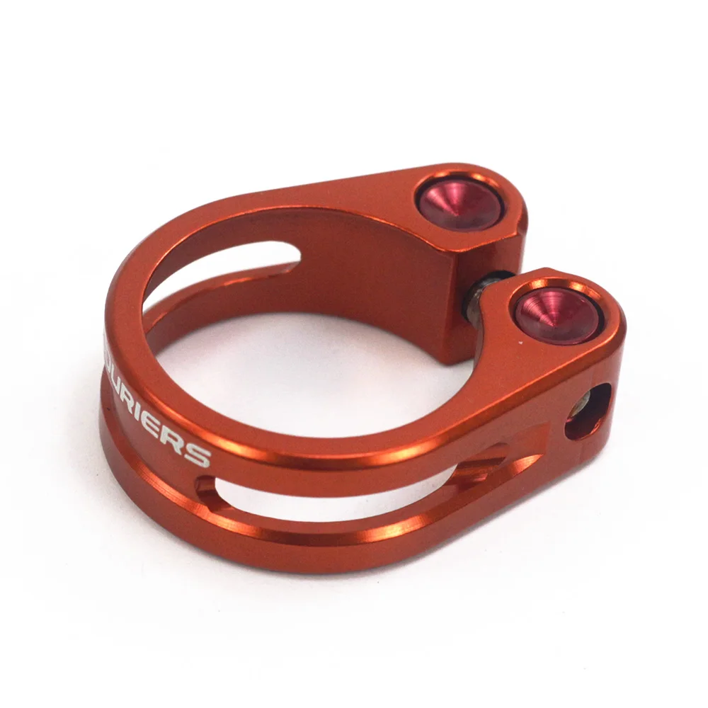 orange 318mm Fouriers Алюминиевый зажим для подседельного штыря 31,8 мм 34,9 мм MTB дорожный велосипедный воротник фиксированные болты винт запчасти для велосипеда - Цвет: orange 318mm