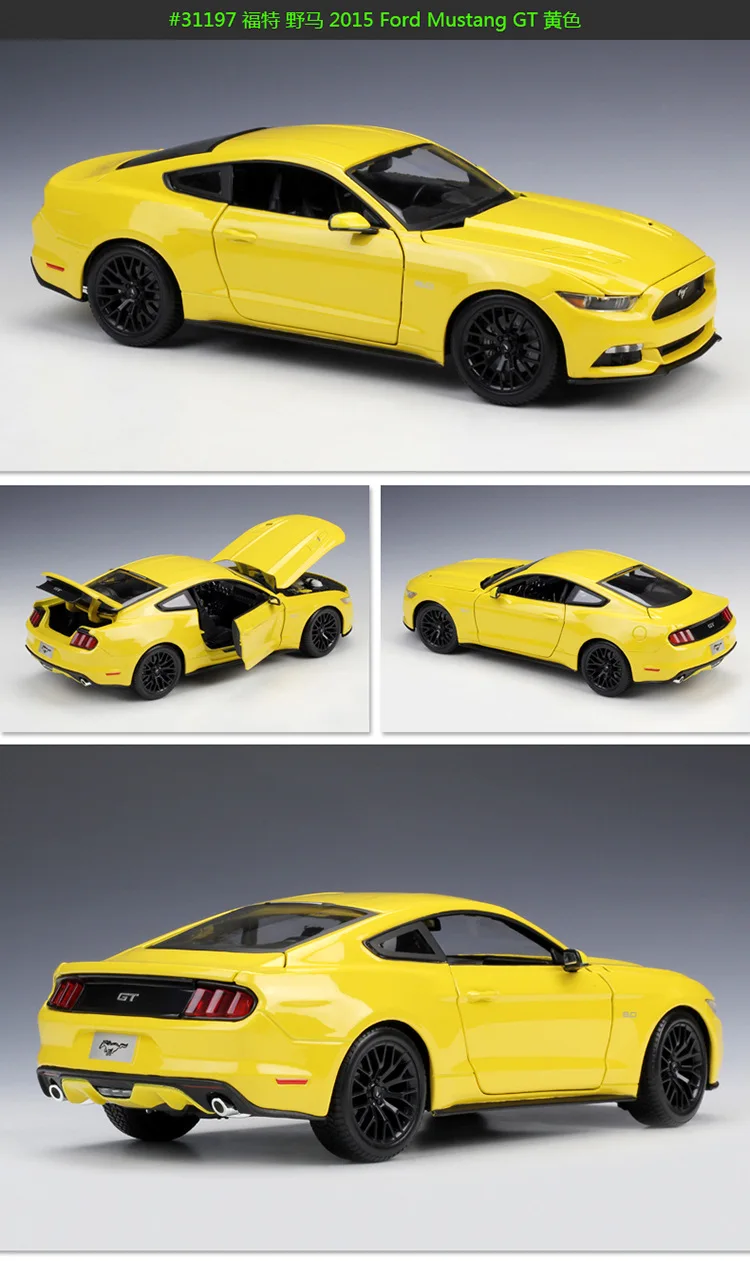 1:18 Maisto Ford Mustang GT матовый черный/оранжевый/желтый/синий/красный литой модельный автомобиль