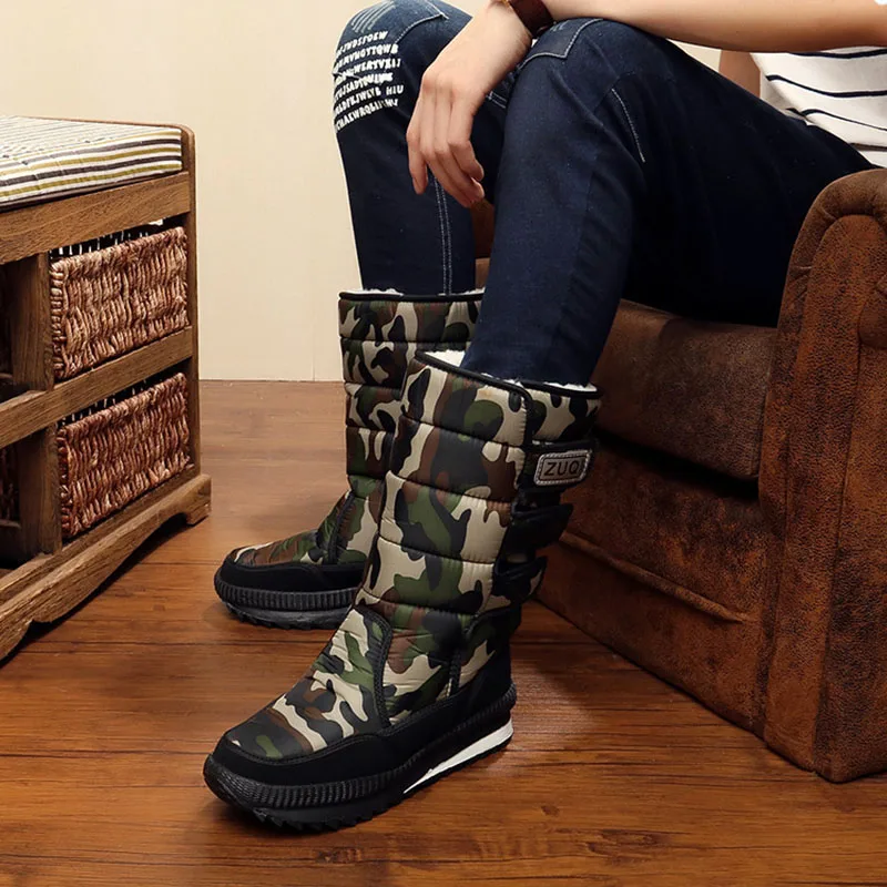 Новинка 2017 мужская обувь супертеплые зимние ботинки мужские уличные теплые