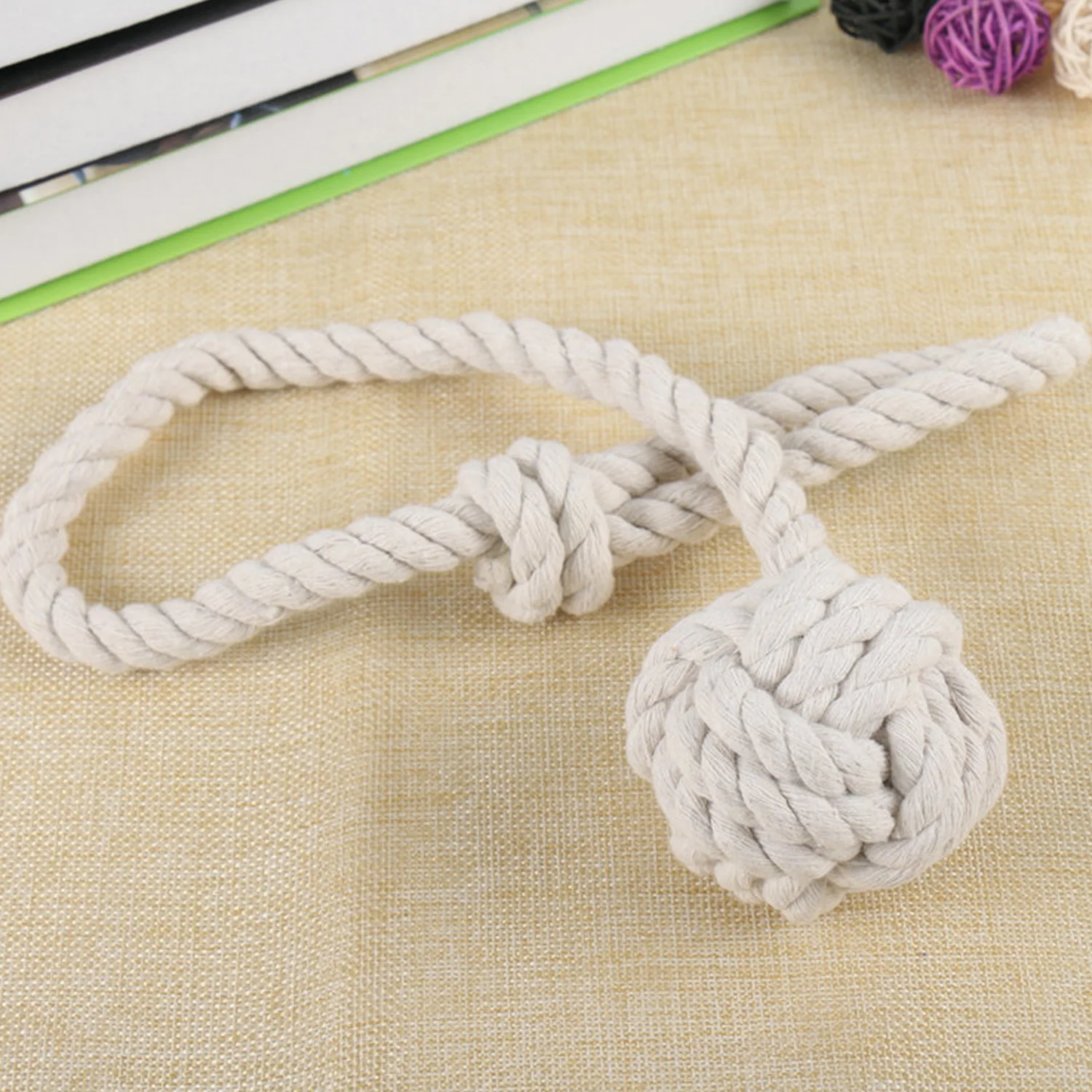 2cps элегантный ручной Вязание окна Шторы шторы из хлопчатобумажного каната Holdbacks