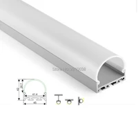 50 x1 m setslot round shape led strip aluminium profile and half circle pendant light channel for suspension lamp