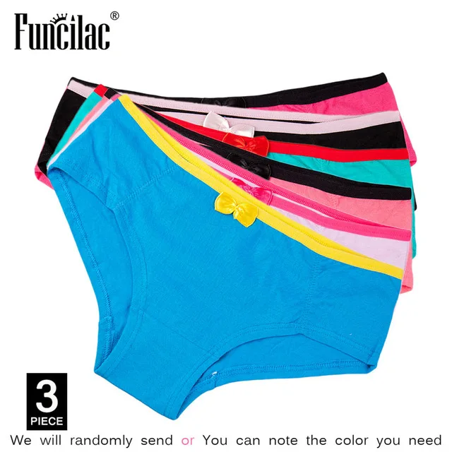 2-random color-3 pcs FUNCILAC Нижнее белье женские хлопковые трусики сексуальные полосатые трусы модное женское мягкое бесшовное белье для женщин нижнее белье 3 шт./набор - Цвет: 2-random color-3 pcs