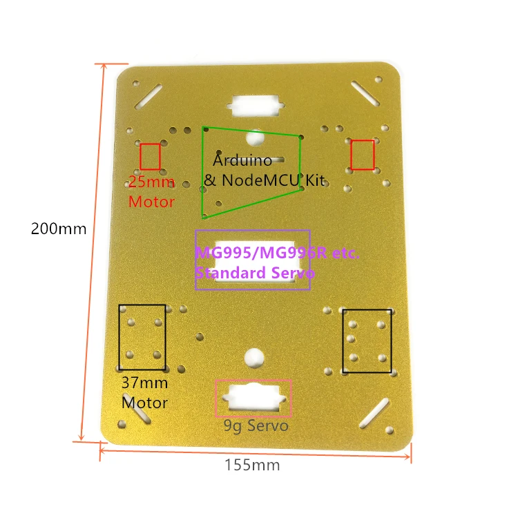 TS300 амортизатор бак шасси с DT 06 WiFi модуль + Arduino макетная плата водителя двигателя