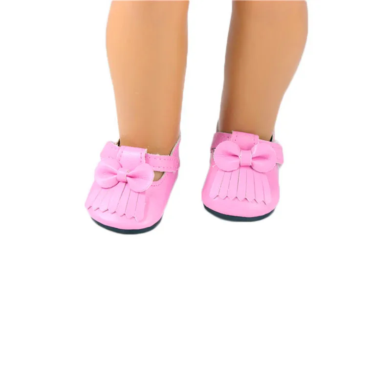 Кожаная обувь для куклы с бабочками размер 43 см аксессуары лучший подарок