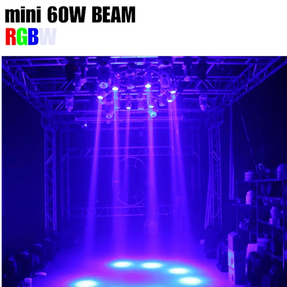 Moving head light mini led spot 60 Вт Луч rgbw 4in 1 бар ktv dj профессиональный | Лампы и освещение