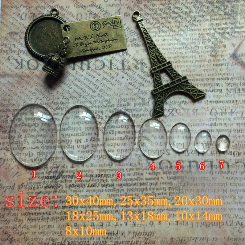 Стекло ручной работы смешанный размер овальная симпатичная собачка и кошечка