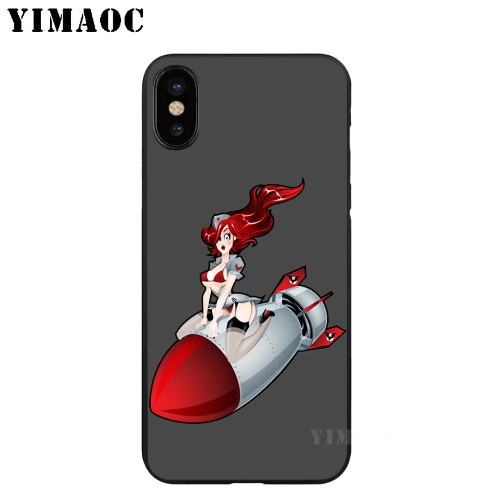YIMAOC Горячая сексуальная девушка мягкий TPU черный силиконовый чехол для iPhone X или 10