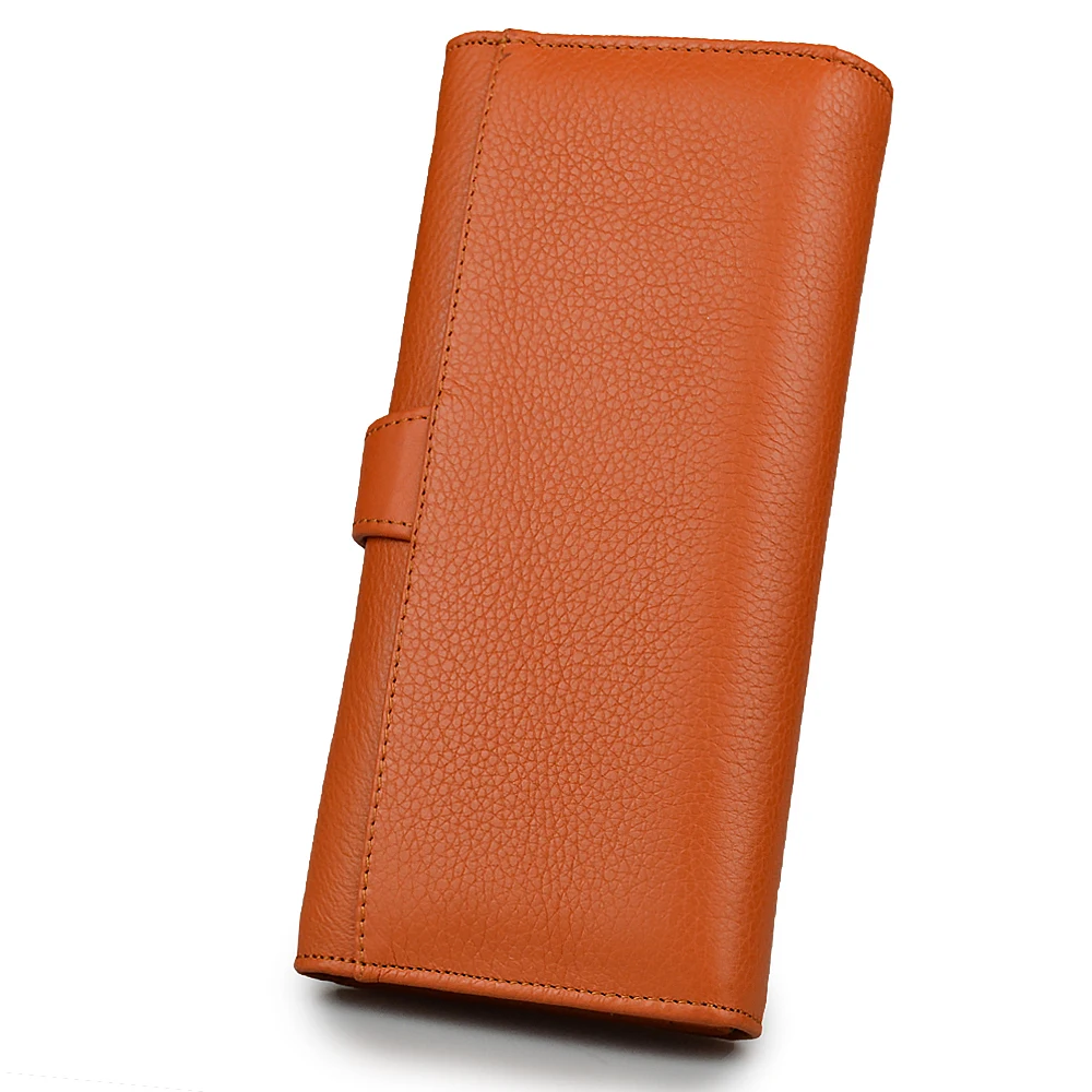 HH брендовый Женский кошелек из мягкой натуральной кожи тройного сложения клатч