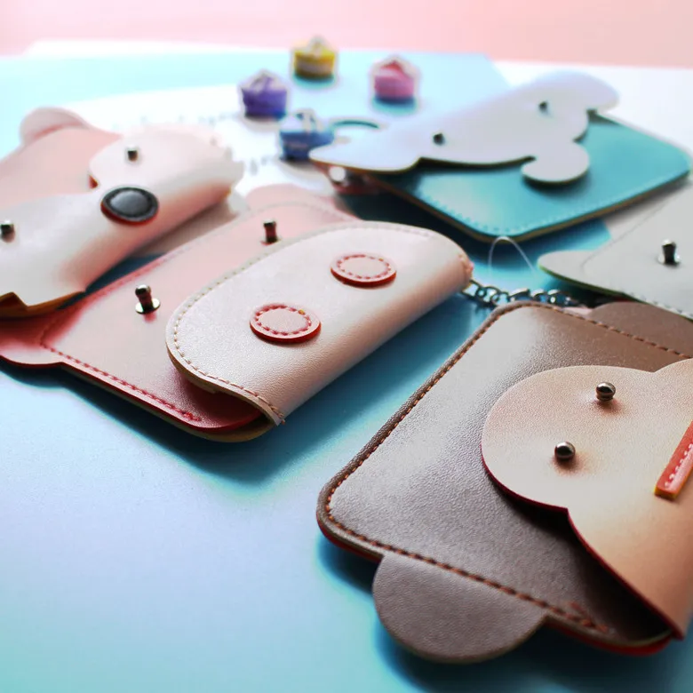 Korea Cutie Monkey PU Purse Coins Card Pouch Keychain Birthday Party Favor Take-home Bag Storage Goodie | Дом и сад