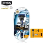 Новейшая оригинальная бритва Schick Hydro5 CONNECT, Мужская бритва, лучший опыт бритья, витамин В5, дополнительно 7 элементов водяного фонтана