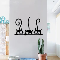 lovely cat wall stickers for bathroom toilet kids room decorations home decor wall car mural art decals