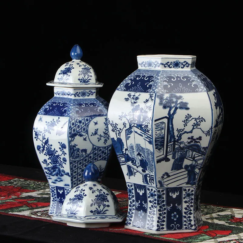 Jingdezhen висячая банка фарфоровая керамическая декоративная китайский античный
