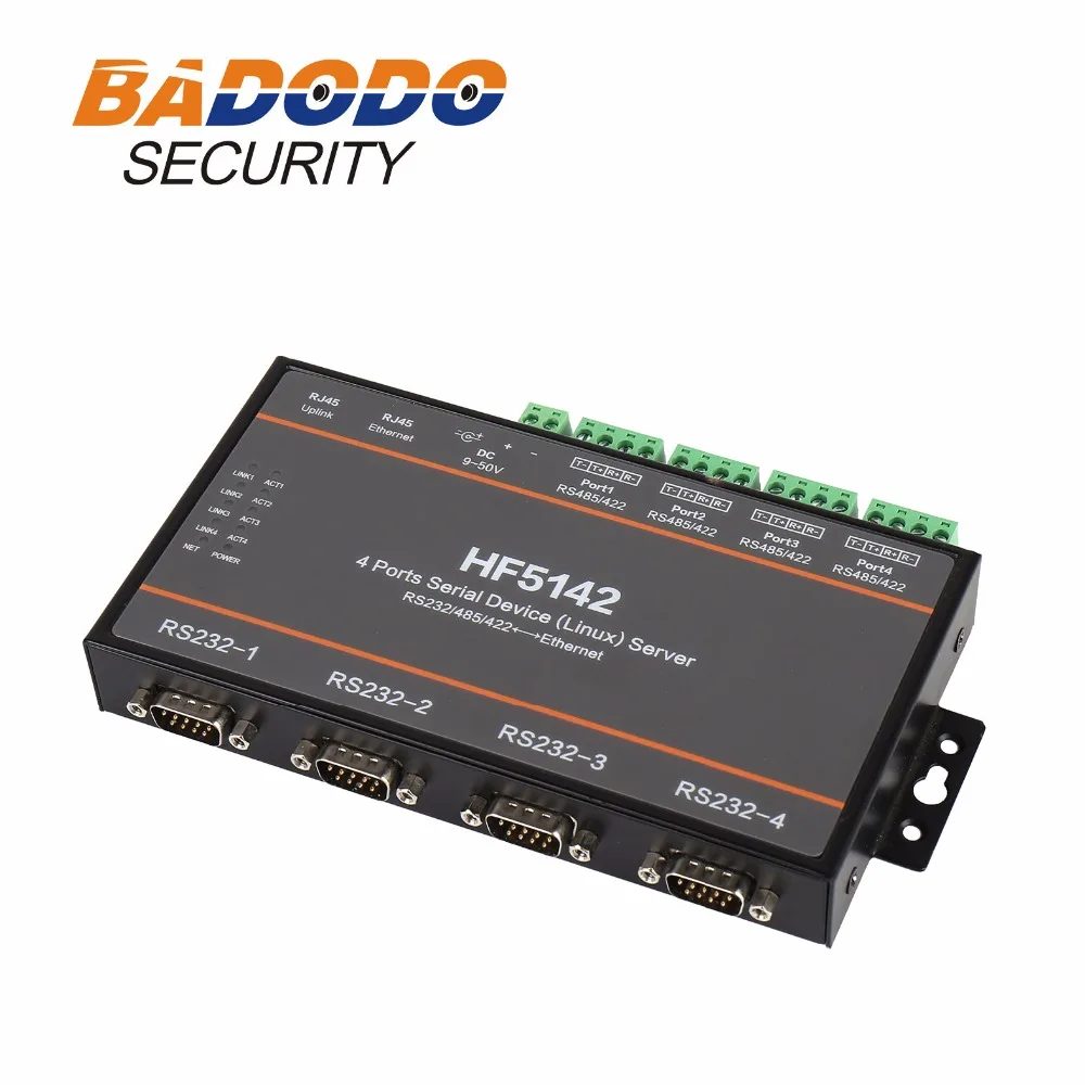 Конвертер RS232 RS422 RS485 в Ethernet сервер 4 последовательных порта устройство HF5142B с
