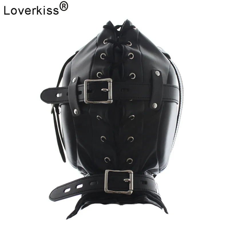 Loverkiss фетиш бондаж капюшон с открытым ртом женская маска ограничители
