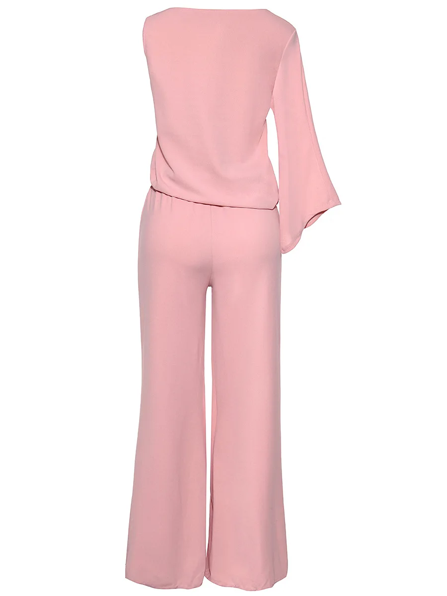 Ruby's Closet модные повседневные женские комбинезоны с одним рукавом Свободные в