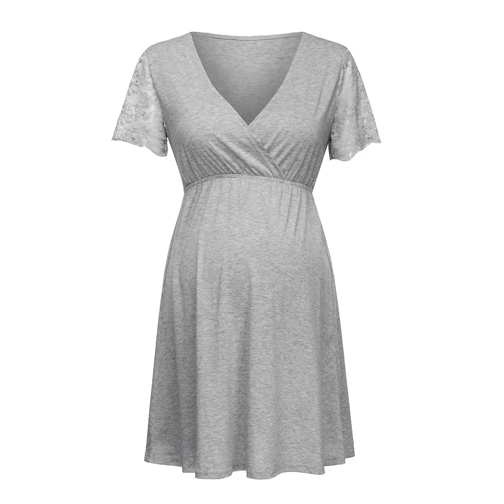 Женское платье для беременных ночная рубашка кружевное вечернее Vestido Lactancia | Мать