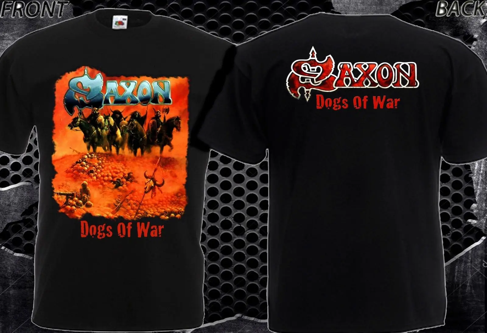 

NEW T-SHIRT " SAXON Dogs Of War " DTG PRINTED TEE Men 2018 Summer Round Neck Men'S T Shirt Comfortable top tee
