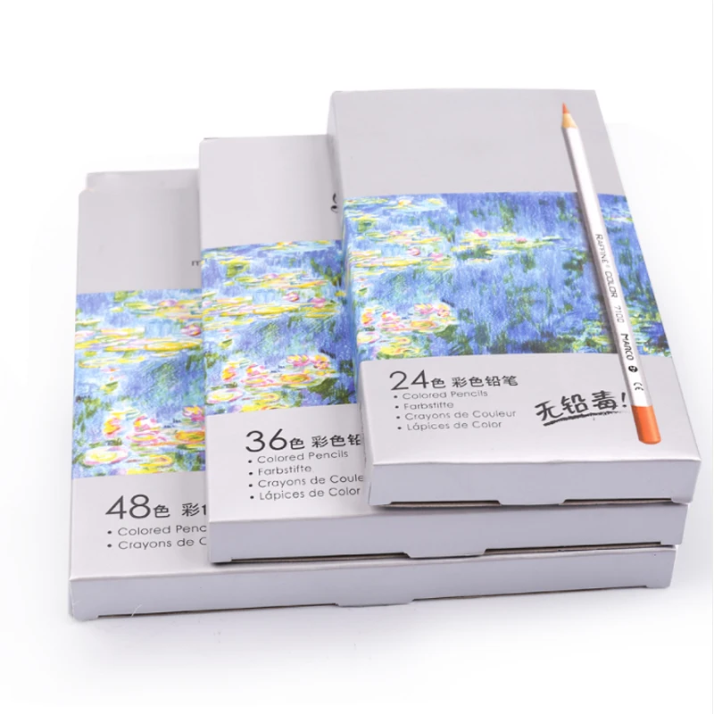 Цветной карандаш для рисования Marco Raffine 72 цвета нетоксичный изобразительного