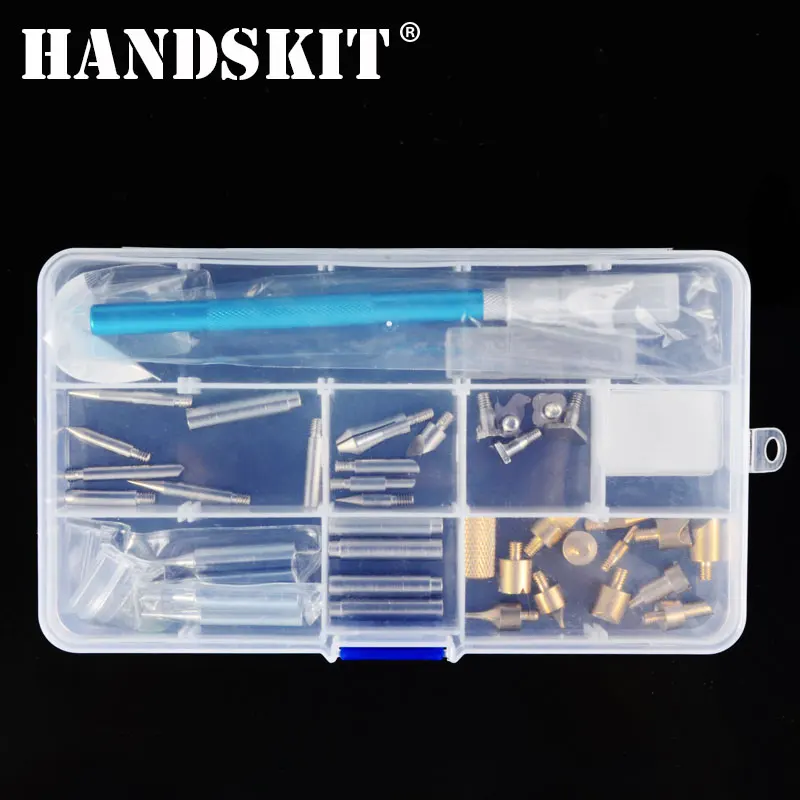Набор паяльников Handskit 40 шт. 110 В/220 В 60 Вт, набор ручек для сжигания дерева, Электрический паяльник, инструменты для пирографии