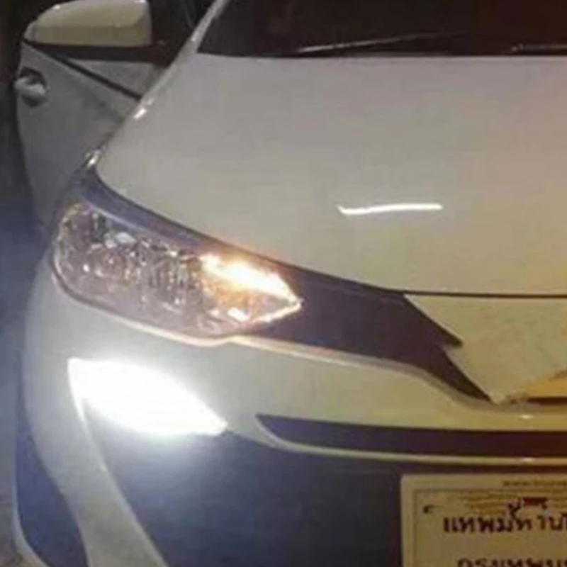 Hlxg 1 комплект 12 В ABS Автомобильный светодиодный для Toyota Yaris 2017 2018 DRL дневные ходовые