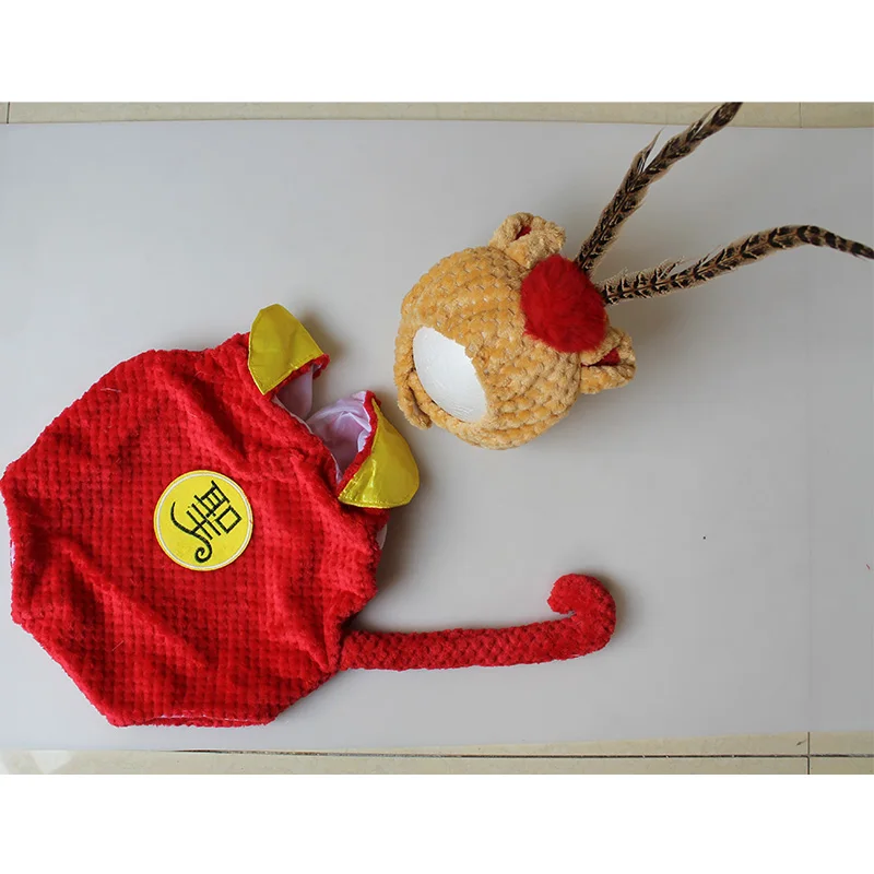 Baby photography props Monkey King costume newborn photo accessories Sun Wukong outfit infant fotografia Kungfu baby Xmas gift | Детская