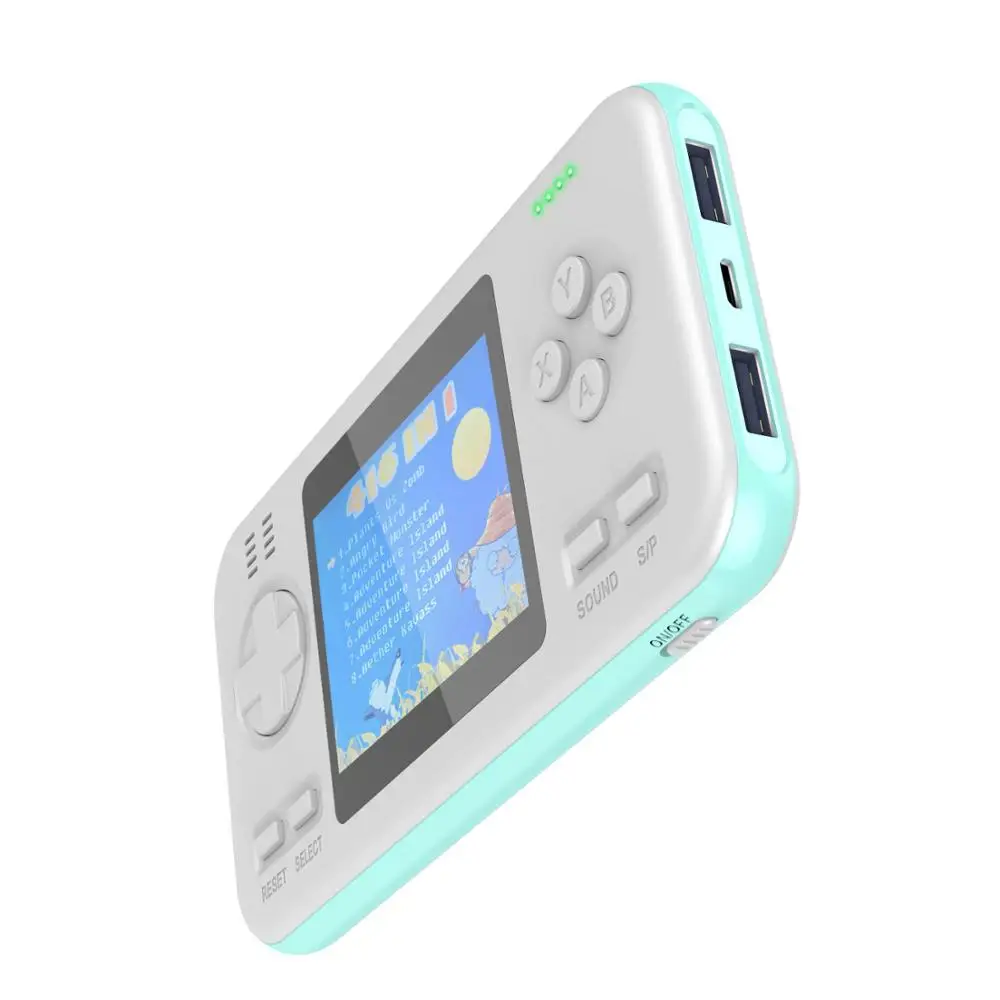 blue whit Игровая консоль для видеоигр, портативная игровая консоль в стиле ретро, 416 стилей, Классическая игра, Тетрис, геймпад с 8000 мАч, battary power bank, Новинка - Цвет: blue whit