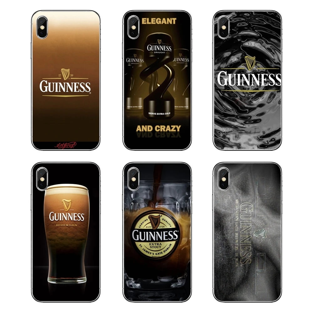 Пиво Guinness печать логотипа мягкие прозрачные чехлы для iPod Touch iPhone 4 4S 5 5S 5C SE 6 6S 7 8 X XR