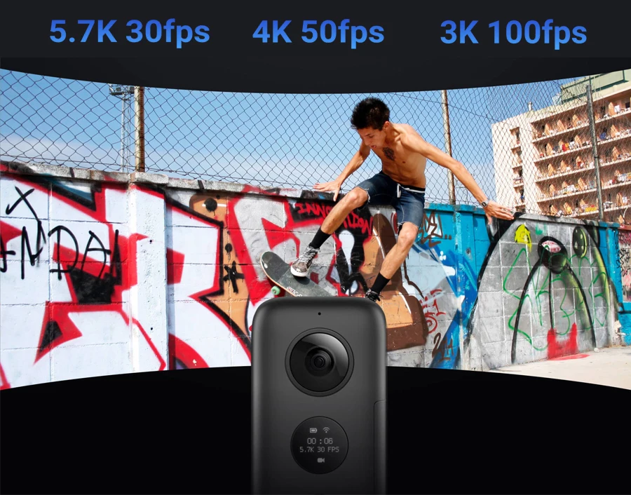 Insta360 ONE X 5,7 K Качество видео 360 градусов камера видео контроль время и перспектива с TimeShif Insta 360 One X