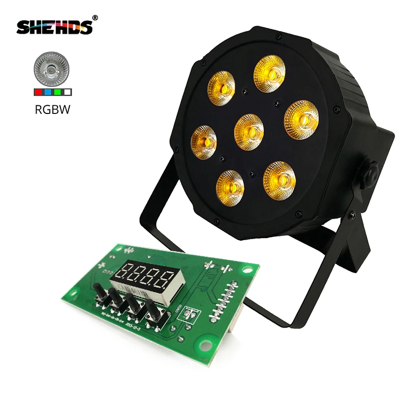 Плоский светодисветодиодный Par 7x12W RGBW 8 каналов DMX512 панель управления аксессуары