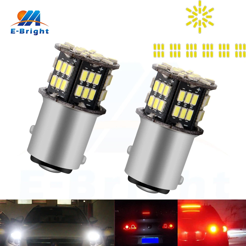 4 шт. 3014 54 SMD светодиодные указатели поворота 1156 BA15S 1157 BAY15D 3156 3157 T20 7440 7443 DC 12V Белый