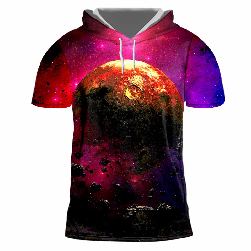 Футболка OGKB с капюшоном для мужчин и женщин модная тенниска 3D принтом