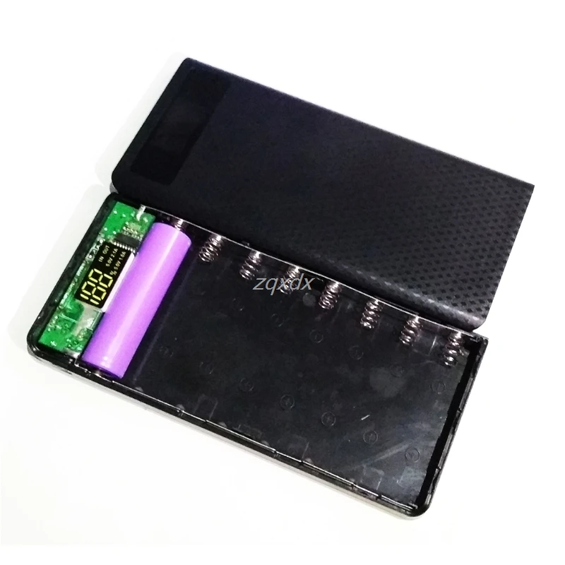 Портативный тонкий двойной USB светильник рь 8x18650 аккумулятор DIY внешний чехол для