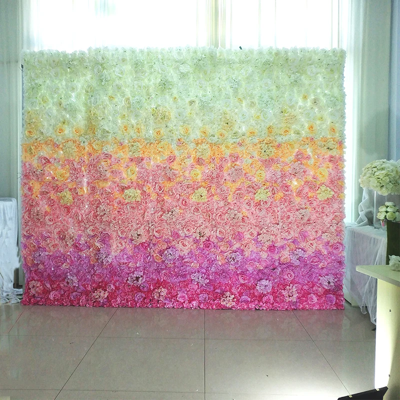 

2M x 3M lastest Blending Pink with White roses wedding flower wall flower backdrop Wedding decoration