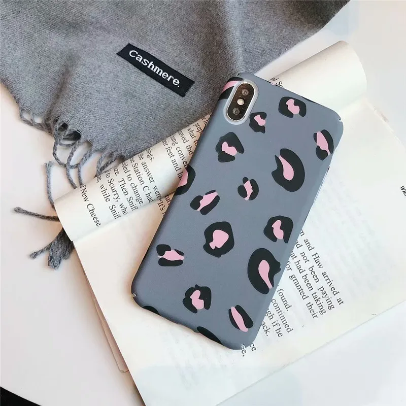 DISCASE Simple PC Hard Shell Phone Case For iphone XS MAX XR All Inclusive Cute Retro Leopard Print X 6 6s 8 7plus | Мобильные
