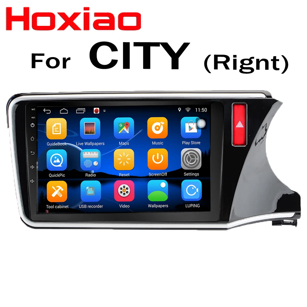 Для Honda CITY (справа) 2015 2016 2017 2018 10 дюймов 1024*600 экран автомобиля Android радио gps стерео 2