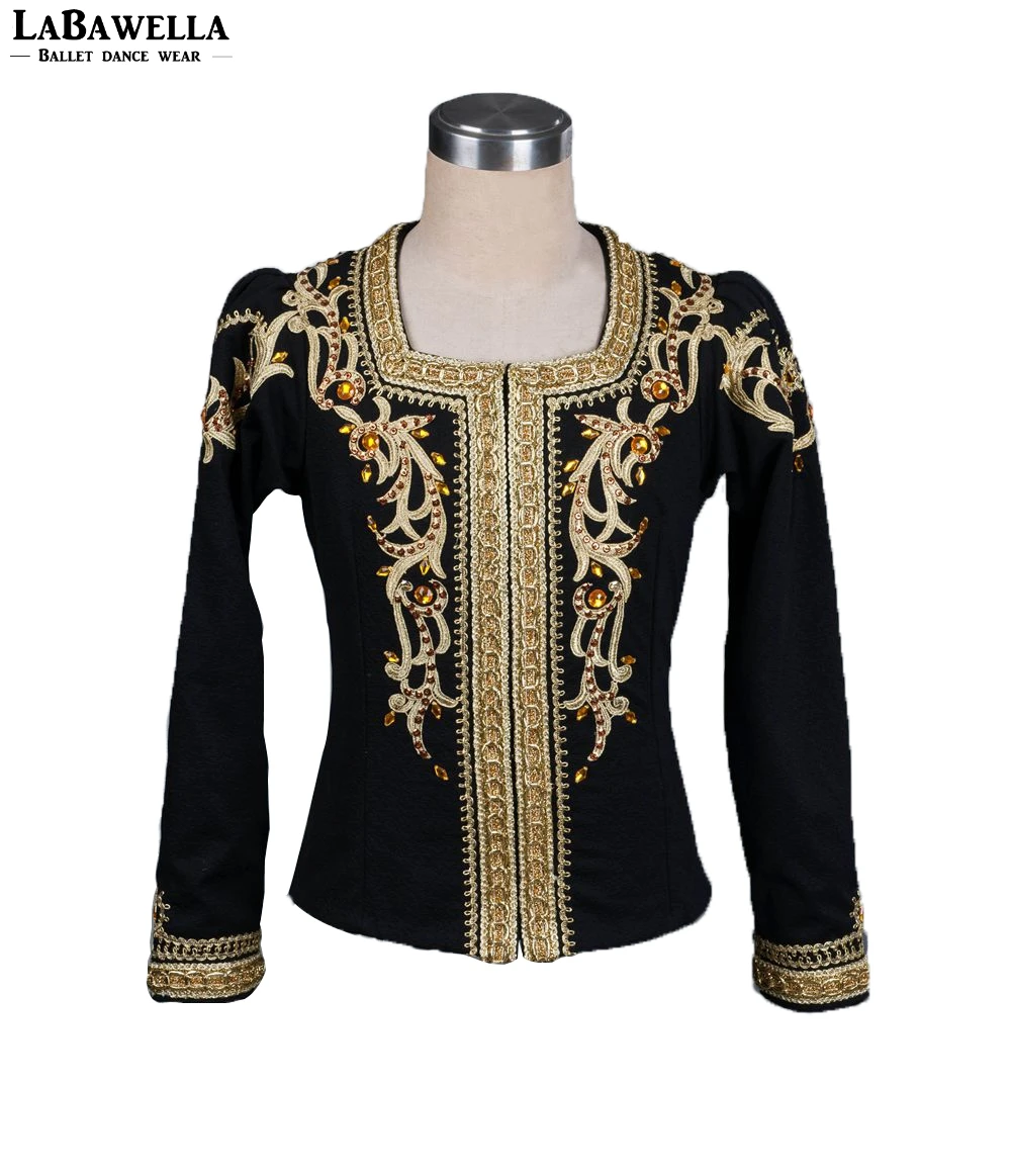 Черный золотой мужской костюм для балета одежда сцены мужчин мальчиков