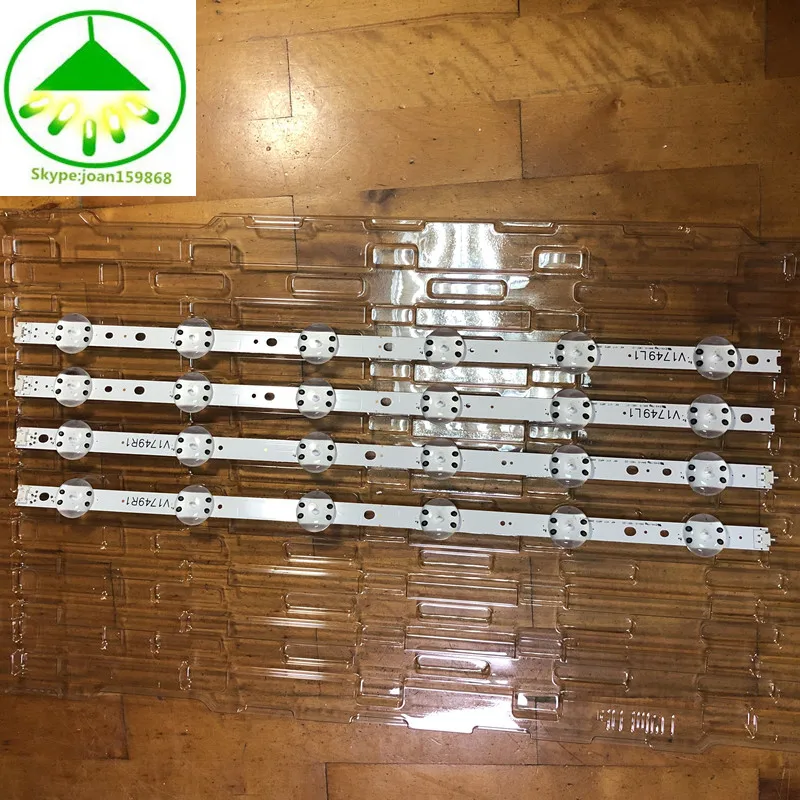 Новинка, комплект 4 шт. светодиодный полосы для LG 49UV340C 49UJ6565 49UJ670V V17 49 R1 L1 ART3 2862 2863 6916L-2862A 6916L-2863A