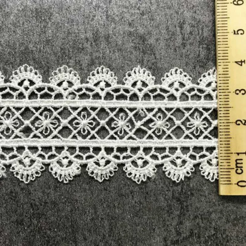 Type 4 Width 4cm GXINUG 1 ярд белый классический квадратный цветок кружевная ткань обертывание Вязание украшения DIY лоскутное ремесло планки Скрапбукинг - Цвет: Type 4 Width 4cm