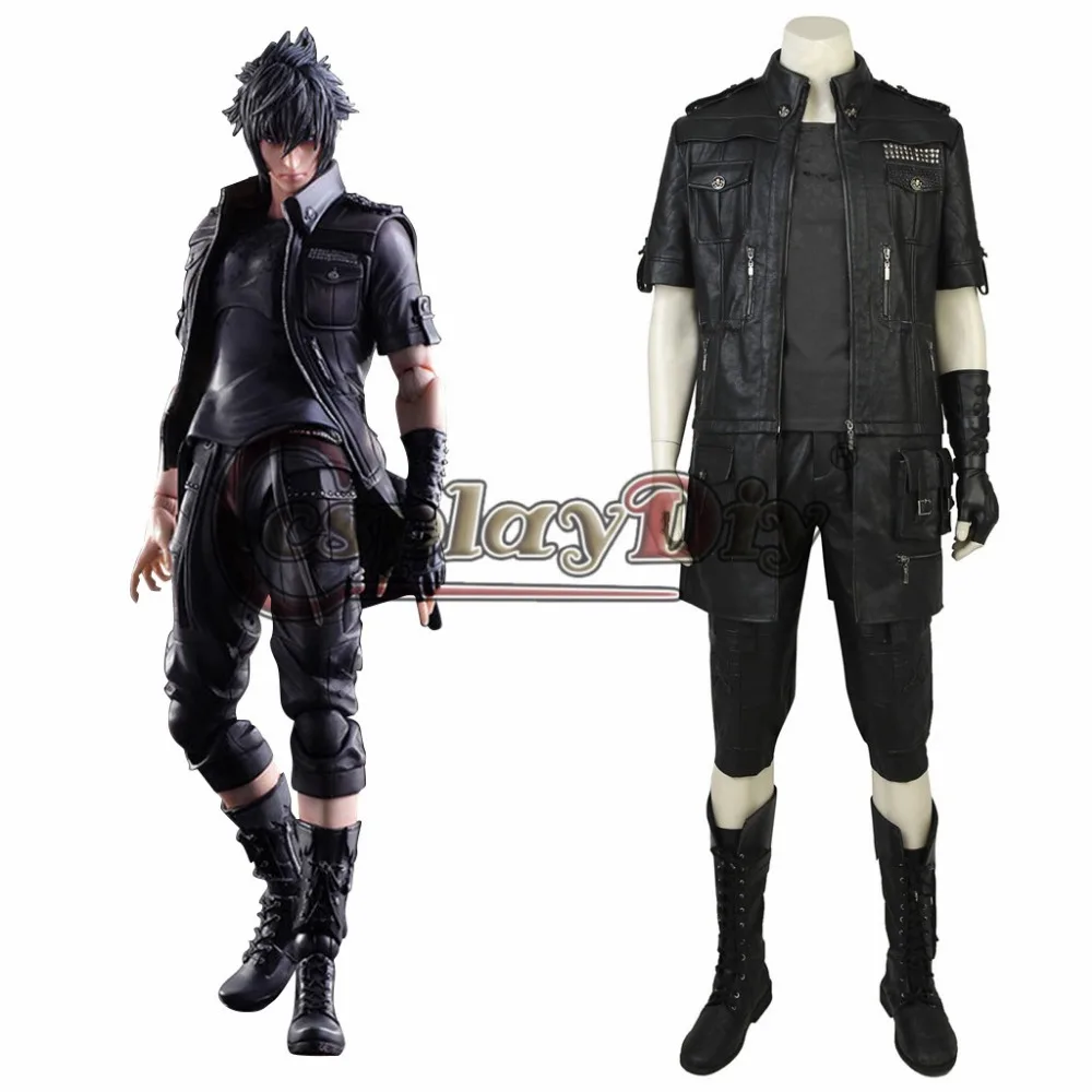 Cosplaydiy Custom Made Final Fantasy XV Noctis Lucis Caelum Cosplay Costume Adult Men Halloween Cosplay Outfit With Shoes J5