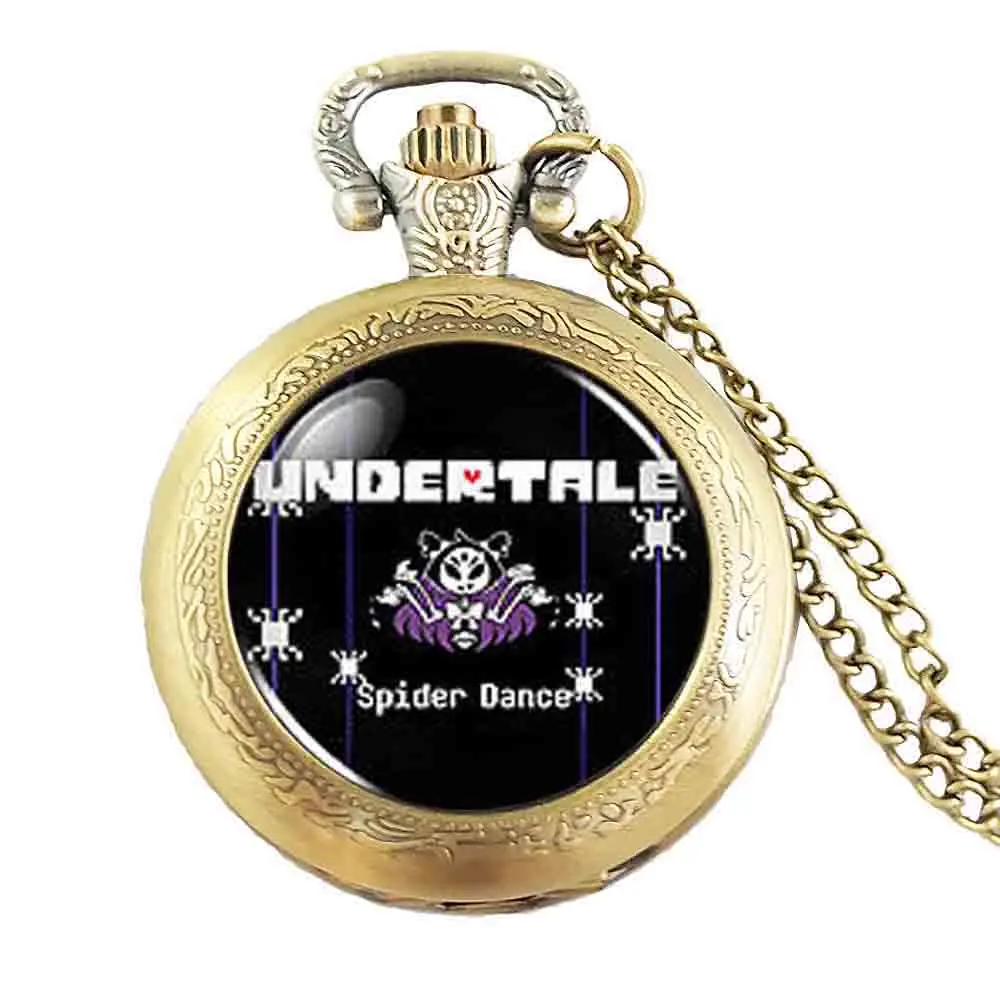 Мужские карманные часы Undertale Muffet Spider Bake Game Gamer ожерелье для косплея ювелирные