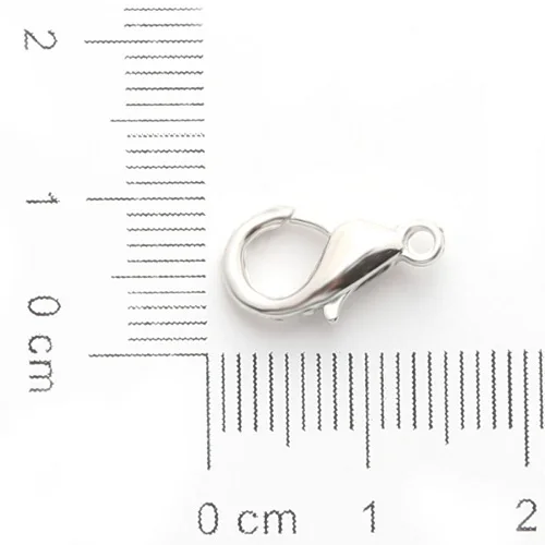 Rhodium 14MM Пистолет металл/латунь/родий/серебро/золото из нержавеющей стали в виде лобстера застежка крючки для DIY ожерелье и изделия в виде ювелирных браслетов - Цвет: Rhodium 14MM