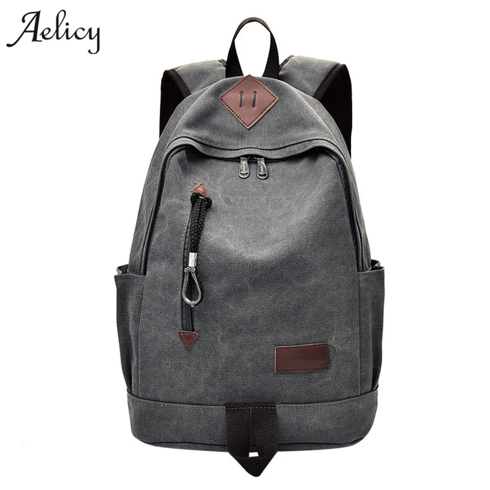 Aelicy 2018 новый модный мужской рюкзак холщовый для ноутбука сумка школьников