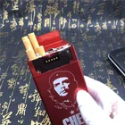 Чехол Металл для сигарет Che Guevara DIY, с лазерной гравировкой, коробки для сигарет, мужские карманные автоматические коробки для курения, красный, черный, золотой, синий