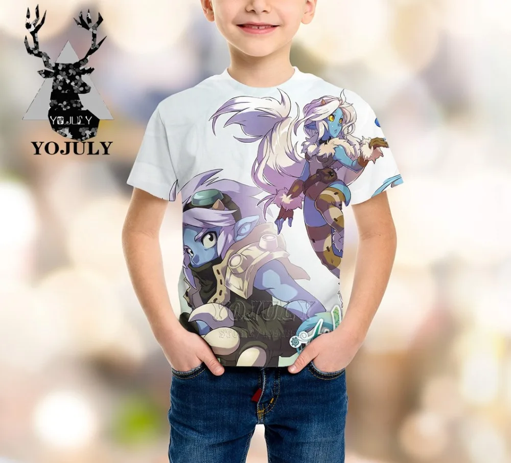 YOJULY wakfu harajuku/детская одежда с 3d принтом для мальчиков и девочек-подростков детская футболка горячая Распродажа, модные футболки Modis с круглым вырезом, A236