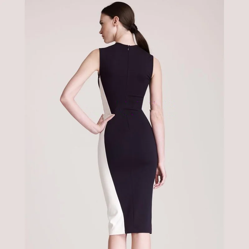 Летнее Платье Женщины Bodycon комфорт Лоскутное Повседневная одежда старинные