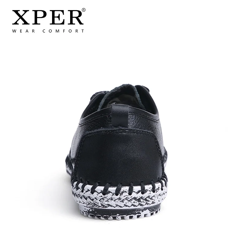 Модные мужские повседневные туфли XPER из натуральной кожи мягкие ручной работы