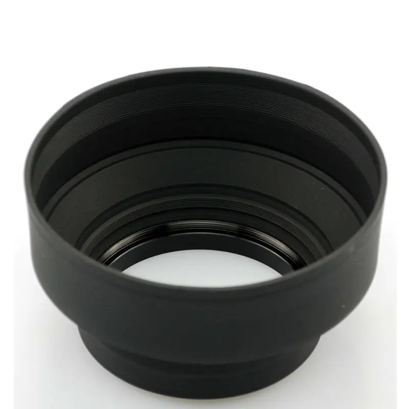 

49mm Collapsible Rubber Lens Hood for Standard & Wide & Tele Focus 3 in 1 49 mm