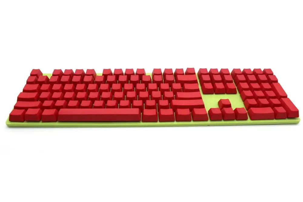 Пустой 108 ANSI ISO раскладка YMDK толстый PBT Keycap для OEM Cherry MX переключатели Механическая игровая клавиатура - Цвет: Red