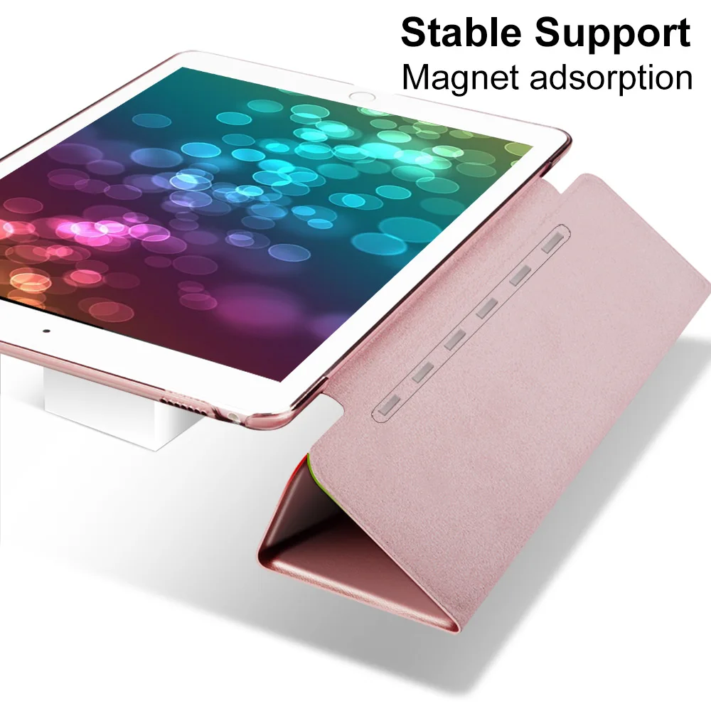 Для iPad iPad Pro 10,5/iPad Air чехол ультра тонкий умный чехол 3 складной Стенд Авто Режим сна/Пробуждение задняя крышка