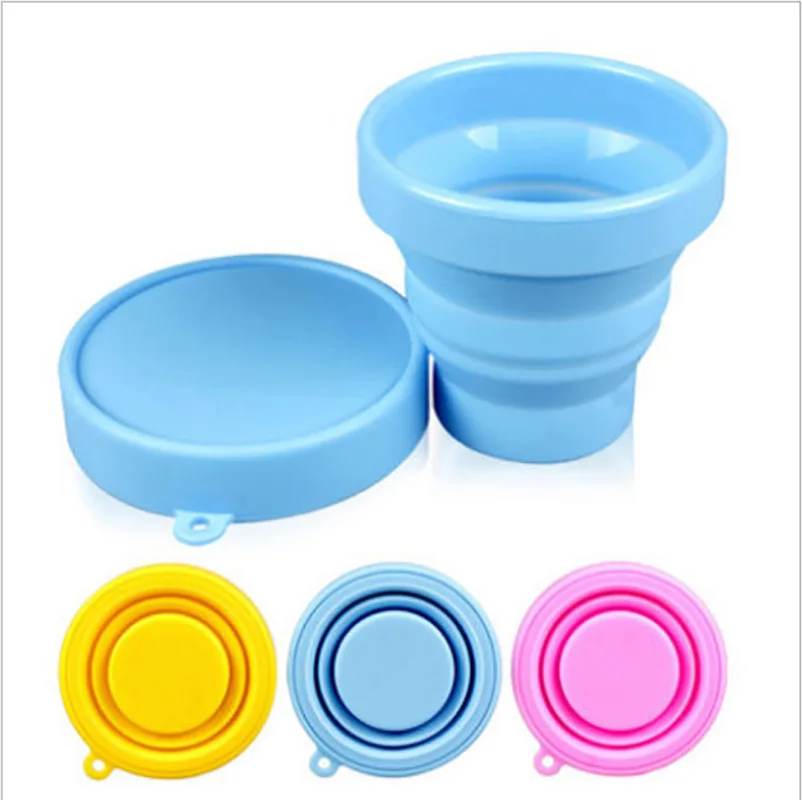 

New Vogue Outdoor Travel Silicone Retractable Folding Cup Telescopic Collapsible Travel Soft Drinking Cups